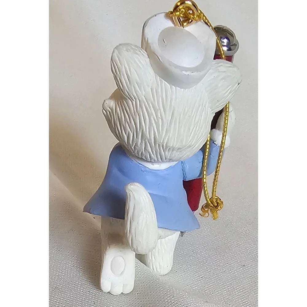 VTG Nurse Cat Christmas Ornament Small Blue White Red Medical Gift